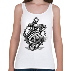 PRINTFASHION Horgászat 02 - Női atléta - Fehér