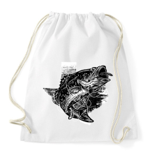 PRINTFASHION Horgászat 03 - Sportzsák, Tornazsák - Fehér tornazsák