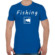 PRINTFASHION Horgászat - Férfi póló - Királykék