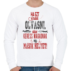 PRINTFASHION Horgászat - Férfi pulóver - Fehér
