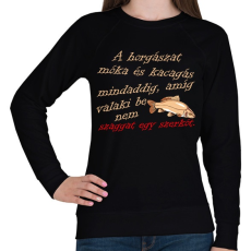 PRINTFASHION Horgászat móka és kacagás - Női pulóver - Fekete