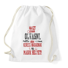 PRINTFASHION Horgászat - Sportzsák, Tornazsák - Fehér tornazsák