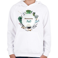 PRINTFASHION Horgászatra fel! - Gyerek kapucnis pulóver - Fehér