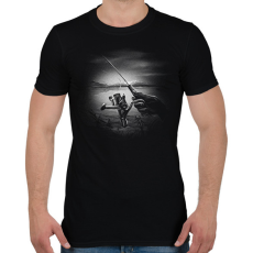 PRINTFASHION Horgászbot - Férfi póló - Fekete