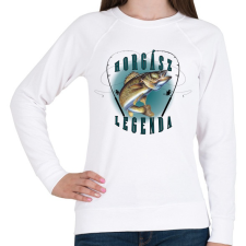 PRINTFASHION Horgászlegenda - Női pulóver - Fehér női pulóver, kardigán