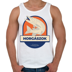 PRINTFASHION Horgászok ásza - Férfi atléta - Fehér