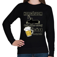 PRINTFASHION Horgászom csak akkor zavarj ha sört hoztál - Női pulóver - Fekete