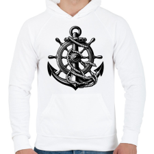 PRINTFASHION horgony - Férfi kapucnis pulóver - Fehér férfi pulóver, kardigán