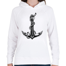 PRINTFASHION Horgony  - Női kapucnis pulóver - Fehér női pulóver, kardigán