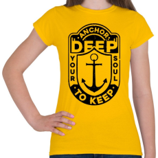 PRINTFASHION Horgonyzás  - Női póló - Sárga