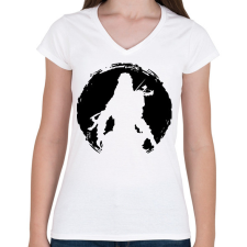 PRINTFASHION Horizon forbidden west - black - Női V-nyakú póló - Fehér női póló