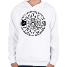 PRINTFASHION horoszkóp bak fekete - Gyerek kapucnis pulóver - Fehér gyerek pulóver, kardigán