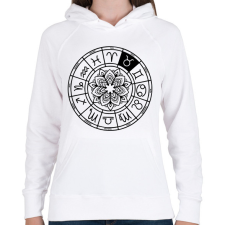 PRINTFASHION horoszkóp bika fekete - Női kapucnis pulóver - Fehér női pulóver, kardigán