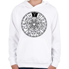 PRINTFASHION horoszkóp kos fekete - Gyerek kapucnis pulóver - Fehér gyerek pulóver, kardigán