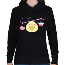 PRINTFASHION Horoszkóp-MÉRLEG - Női kapucnis pulóver - Fekete női pulóver, kardigán