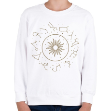 PRINTFASHION Horoszkóp minimal - Gyerek pulóver - Fehér