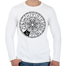 PRINTFASHION horoszkóp skorpió fekete - Férfi hosszú ujjú póló - Fehér
