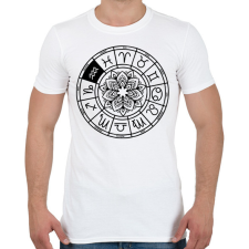 PRINTFASHION horoszkóp vízöntő fekete - Férfi póló - Fehér férfi póló