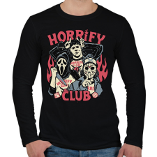 PRINTFASHION Horrify Club - Férfi hosszú ujjú póló - Fekete férfi póló