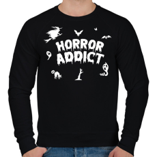 PRINTFASHION Horror addict - Férfi pulóver - Fekete