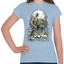 PRINTFASHION Horror bányász - Női póló - Világoskék női póló