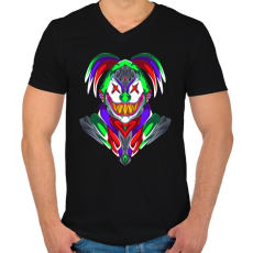 PRINTFASHION Horror bohóc - Férfi V-nyakú póló - Fekete