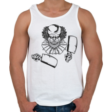 PRINTFASHION Horror bohóc 03 - Férfi atléta - Fehér