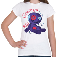 PRINTFASHION Horror figura - gondolok rád 2 - Női póló - Fehér