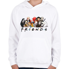 PRINTFASHION Horror friends  - Gyerek kapucnis pulóver - Fehér gyerek pulóver, kardigán