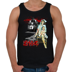 PRINTFASHION Horror House - Férfi atléta - Fekete