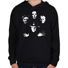 PRINTFASHION Horror Team - Gyerek kapucnis pulóver - Fekete gyerek pulóver, kardigán
