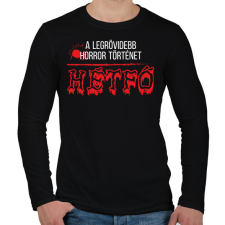 PRINTFASHION Horror történet - Férfi hosszú ujjú póló - Fekete férfi póló