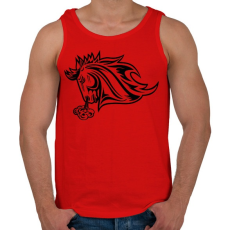 PRINTFASHION Horse Face - Férfi atléta - Piros
