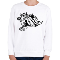 PRINTFASHION Horse Face - Gyerek pulóver - Fehér