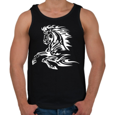 PRINTFASHION horse - Férfi atléta - Fekete atléta, trikó