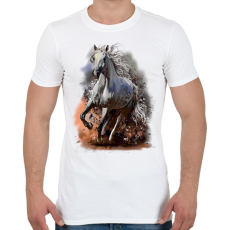 PRINTFASHION horse - Férfi póló - Fehér