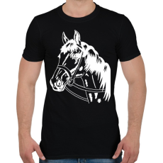 PRINTFASHION Horse - Férfi póló - Fekete