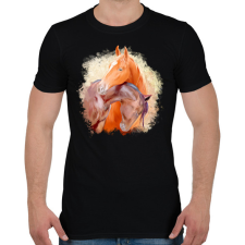 PRINTFASHION horse - Férfi póló - Fekete férfi póló