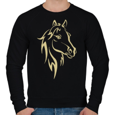 PRINTFASHION Horse - Férfi pulóver - Fekete férfi pulóver, kardigán