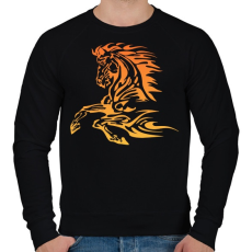 PRINTFASHION Horse - Férfi pulóver - Fekete