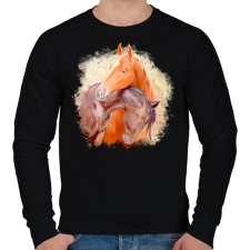 PRINTFASHION horse - Férfi pulóver - Fekete férfi pulóver, kardigán