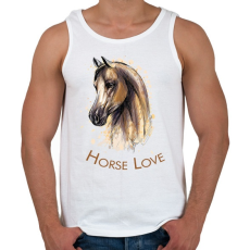PRINTFASHION Horse Love - Férfi atléta - Fehér