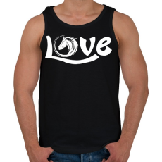 PRINTFASHION Horse Love - Férfi atléta - Fekete