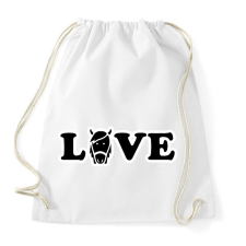 PRINTFASHION Horse Love - Sportzsák, Tornazsák - Fehér tornazsák