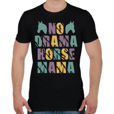 PRINTFASHION Horse mama - Férfi póló - Fekete