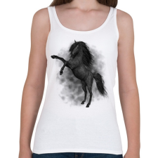 PRINTFASHION horse - Női atléta - Fehér női trikó
