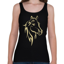 PRINTFASHION Horse - Női atléta - Fekete női trikó