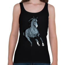 PRINTFASHION Horse - Női atléta - Fekete női trikó