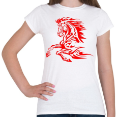 PRINTFASHION horse - Női póló - Fehér