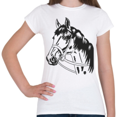 PRINTFASHION Horse - Női póló - Fehér